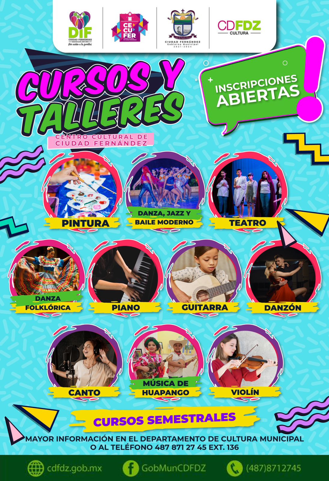 El CENTRO CULTURAL DE CDFDZ INVITA A SUS CURSOS.