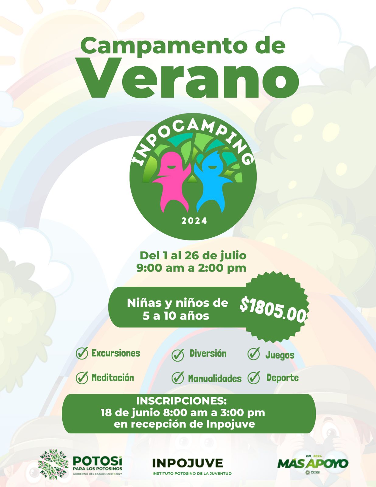 TENDRÁ INPOJUVE PRIMER CAMPAMENTO DE VERANO PARA NIÑAS Y NIÑOS