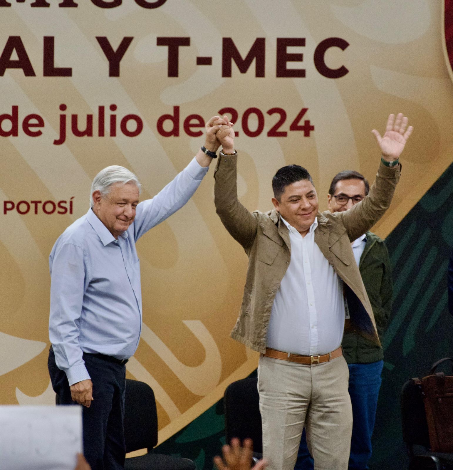 AMLO Y SHEINBAUM AGRADECEN A RICARDO GALLARDO SU APOYO EN ELECCIÓN 2024