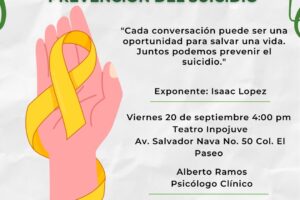 GOBIERNO DEL ESTADO FORTALECE LA PREVENCIÓN DE SUICIDIO.